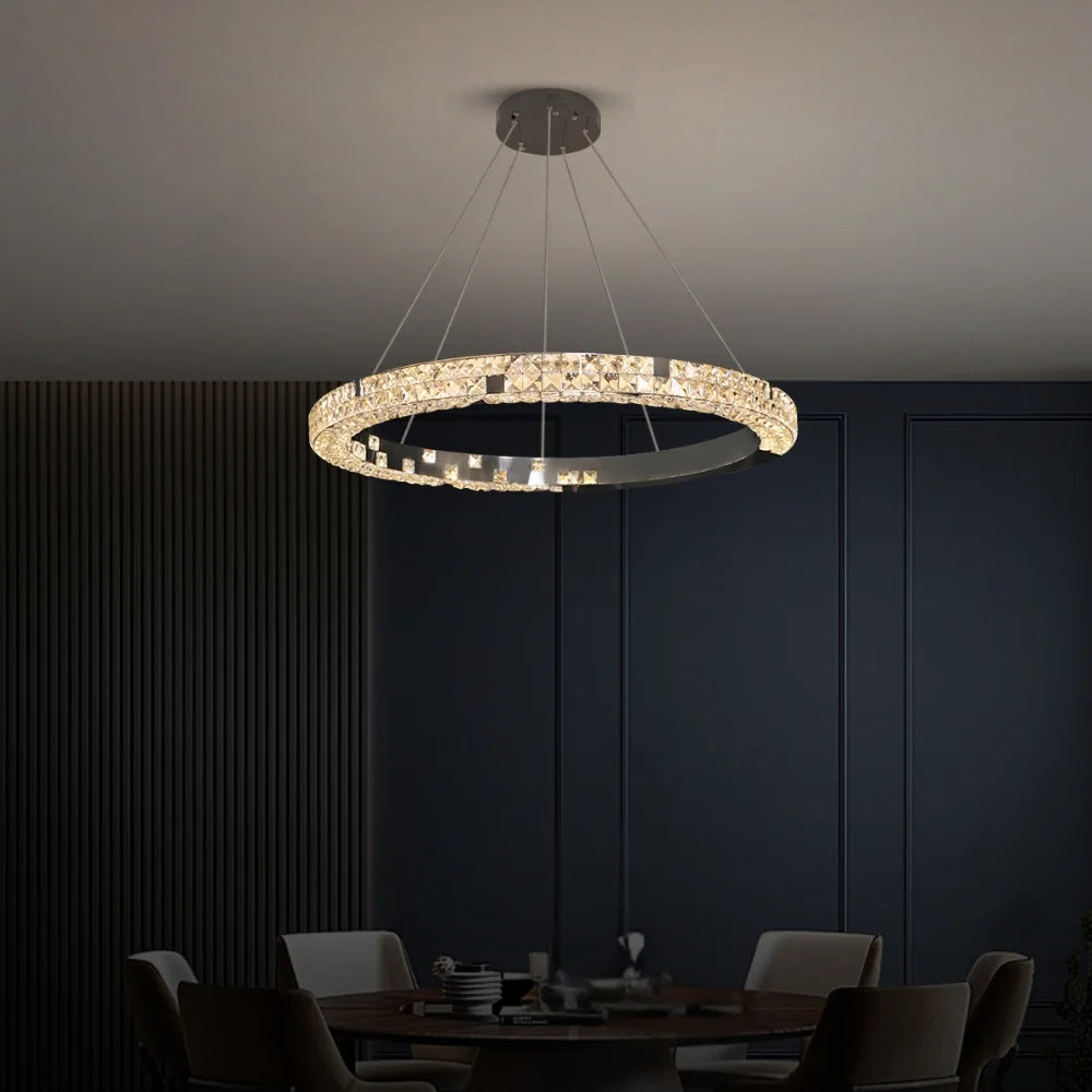 ring crystal chandelier