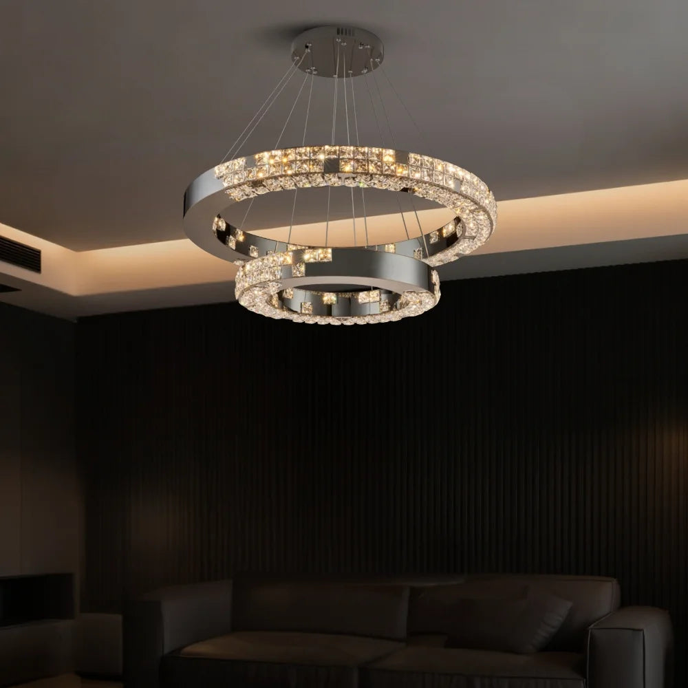 rings crystal chandelier