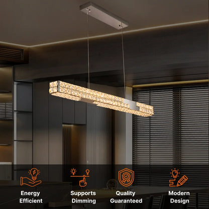 Kira Black Linear Chandelier