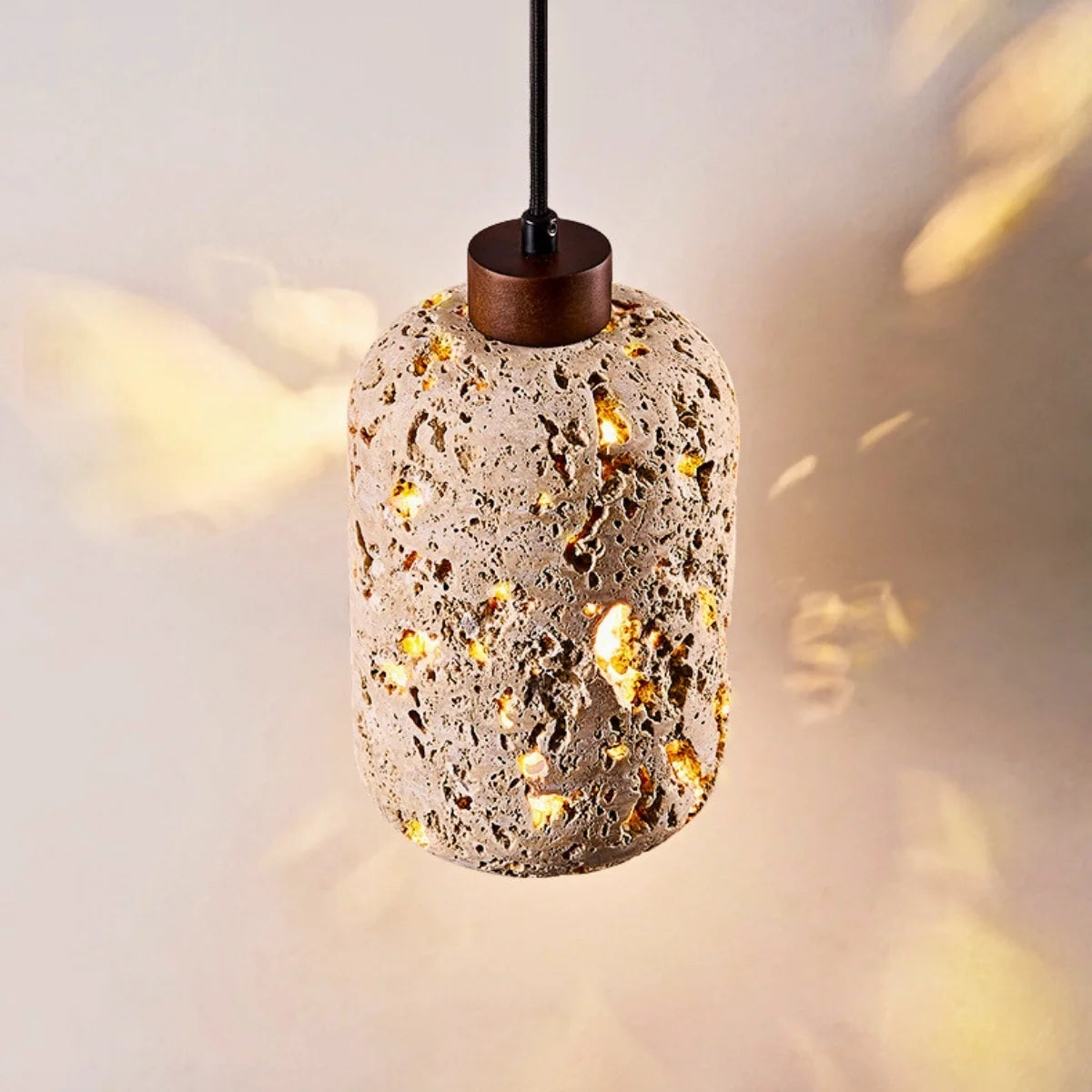 LED wood pendant light