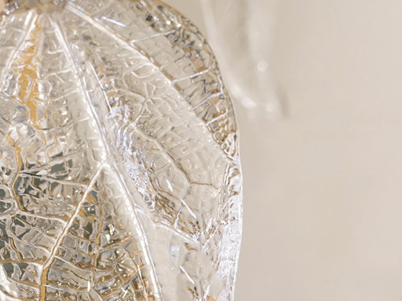 Leaf Chandelier-Creative Acrylic Leaf Staircase Light Wlth Dimmable-Acrylic Detail