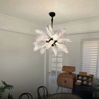 black leaf chandelier for living room