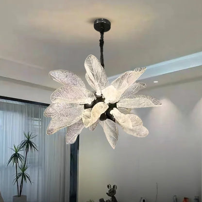 black leaf chandelier for living room