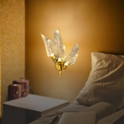gold leaf wall lamp