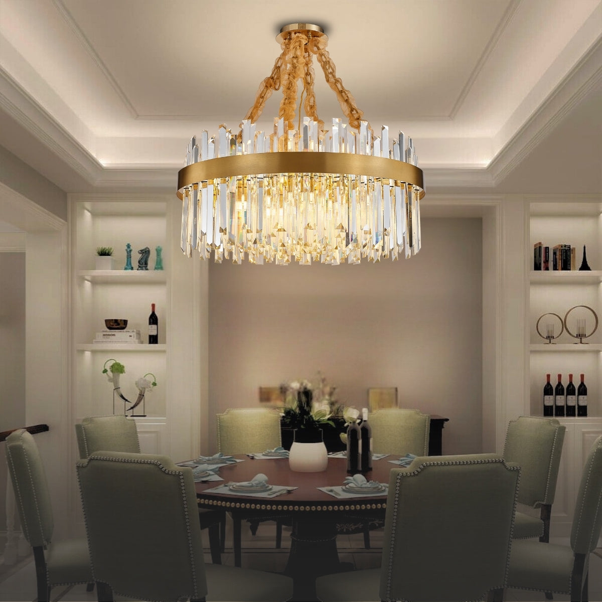 Gold Crystal Chandelier