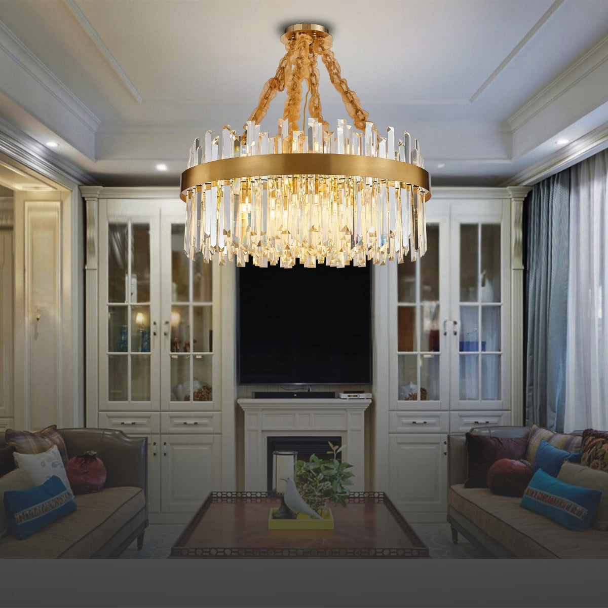 Gold Crystal Chandelier