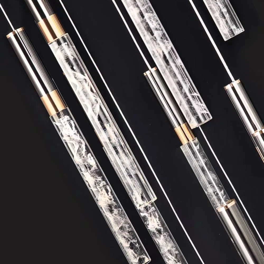 Lirix Spiral LED Crystal Staircase Chandelier for Tall Foyers & Stairwells