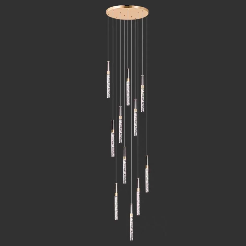12 lights long staircase chandelier