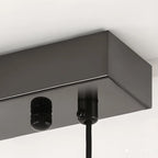 Litha LED Linear Pendant Light with Bulgari Stone for Dining Room
