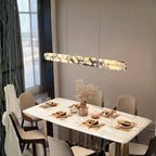 linear chandelier for dining room