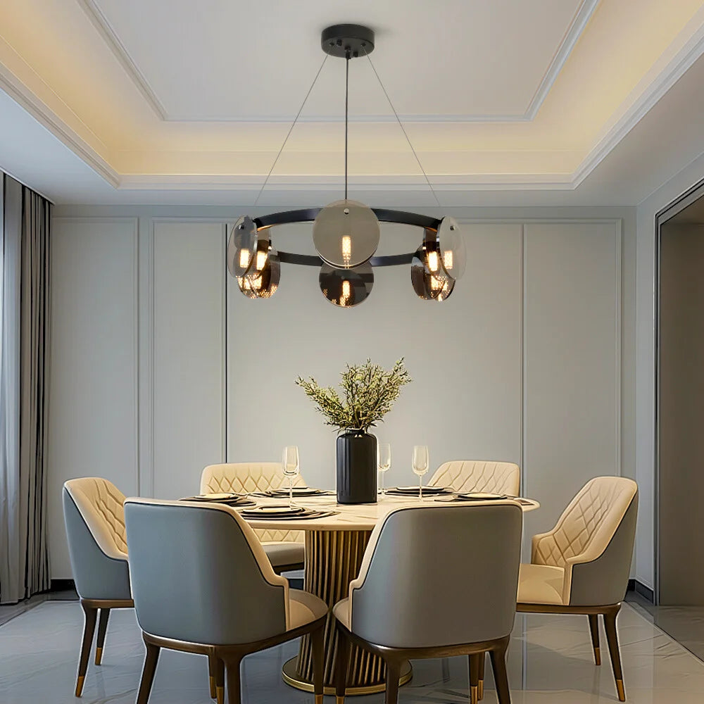 dining room glass chandelier