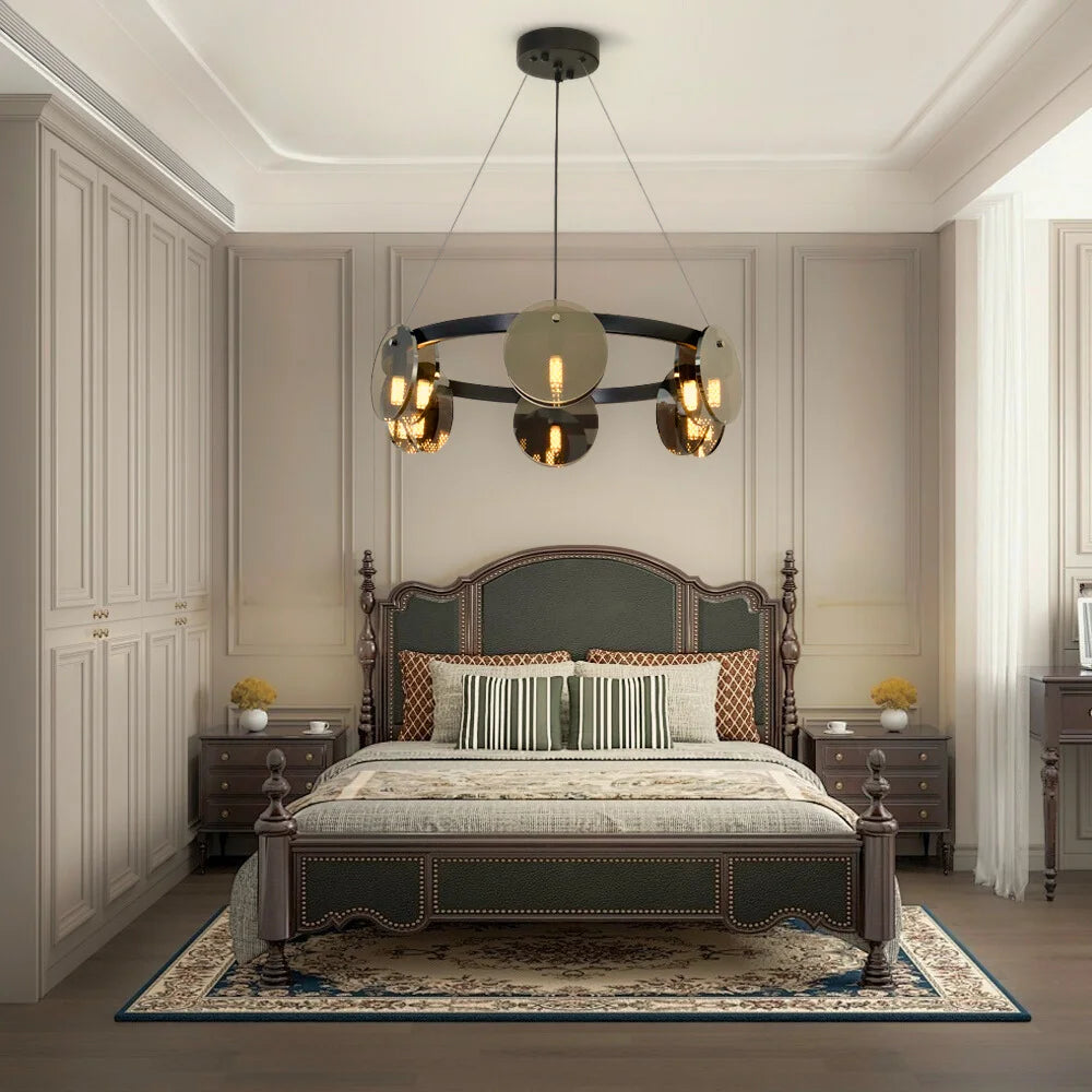 bedroom glass chandelier