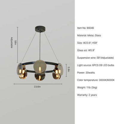 mini glass chandelier