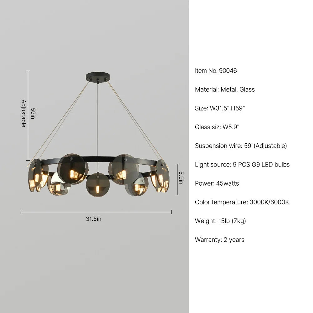 glass chandelier