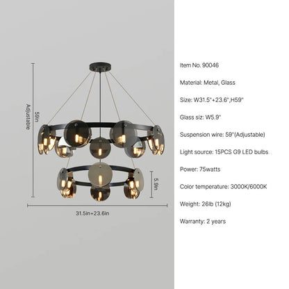 modern black chandelier