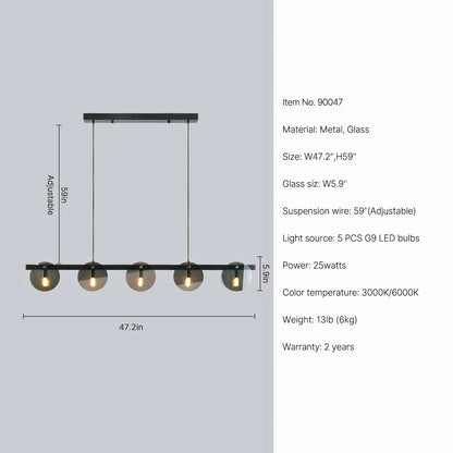 linear chandelier
