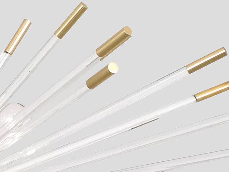 Lumi Chandelier-Gold Creative Design Glass Chandelier For Living Room-Detail