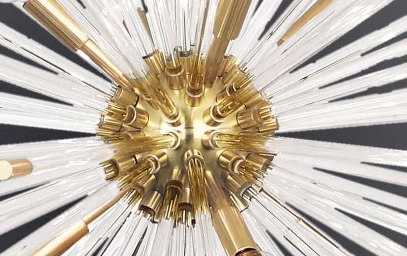 Lumi Chandelier-Gold Creative Design Glass Chandelier For Living Room-Detail