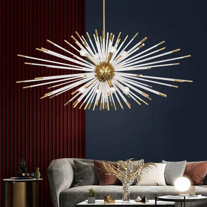 Lumi Chandelier-Gold Creative Design Glass Chandelier For Living Room