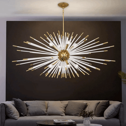 Lumi Chandelier-Gold Creative Design Glass Chandelier For Living Room