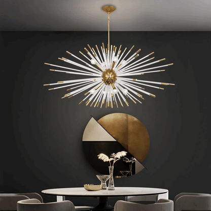 Lumi Chandelier-Gold Creative Design Glass Chandelier For Living Room