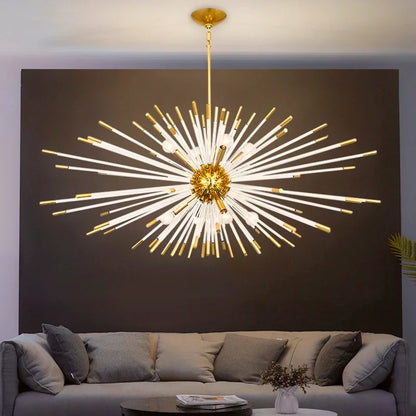 Lumi Gold Glass Chandelier