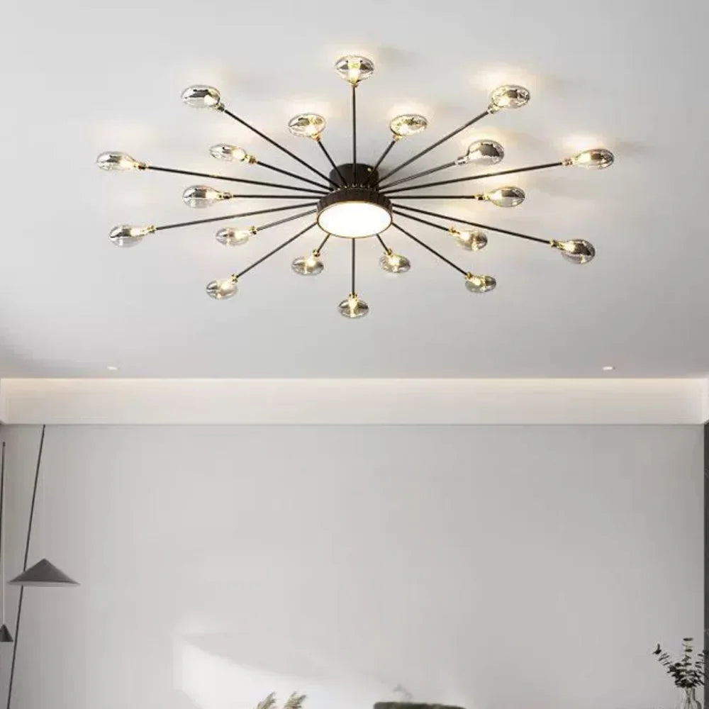 living room flush mount chandelier