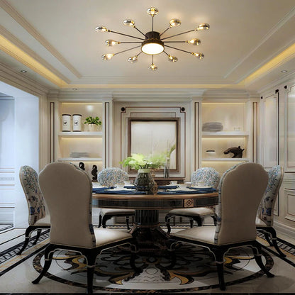 dining room flush mount chandelier