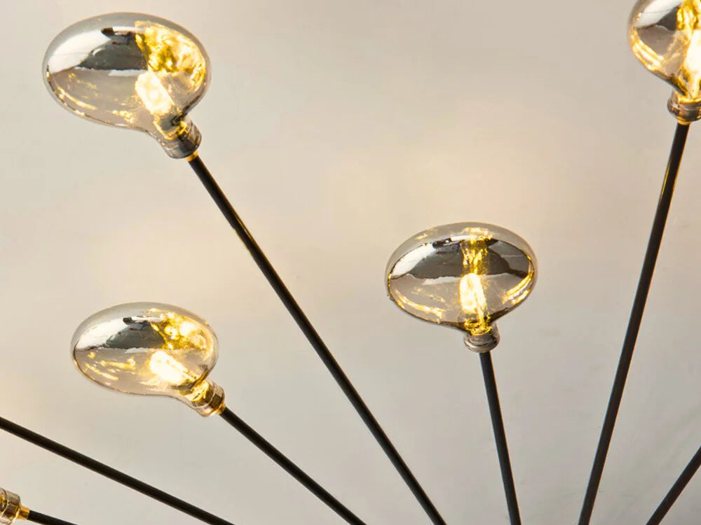 black flush mount chandelier
