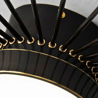 black flush mount chandelier