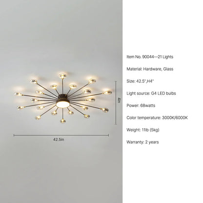 black flush mount chandelier