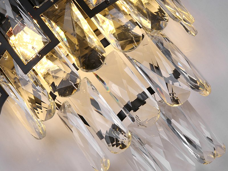 Luxor Sconce - Modern Home Decor Crystal Wall Lamp For Bedroom Detail