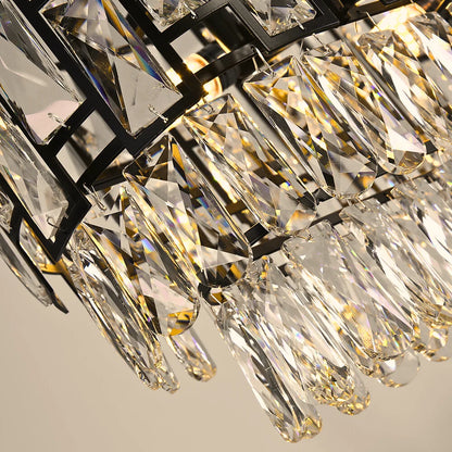 black chandelier dining room