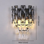 Luxor Black Crystal Wall Sconce for Bedroom & Hallway