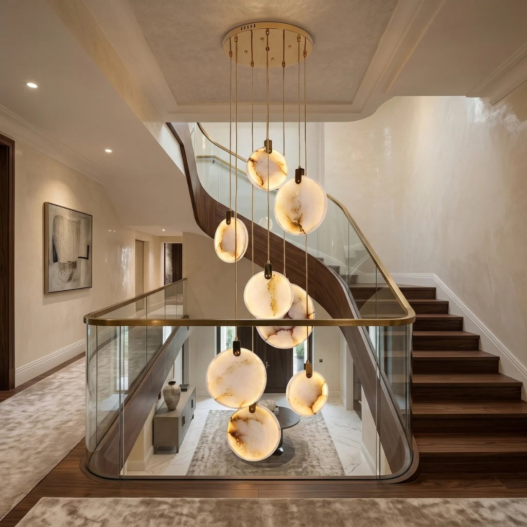 Marble Entryway Chandelier