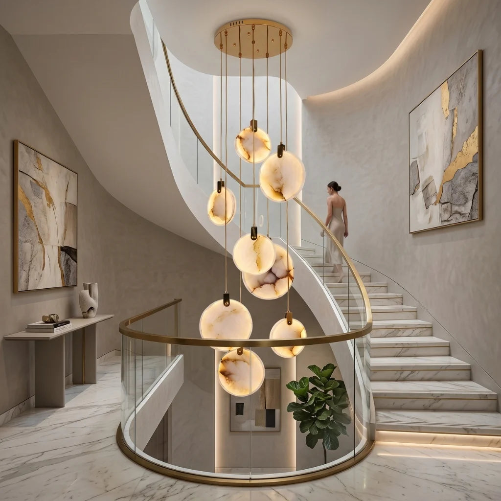 Marble Entryway Chandelier