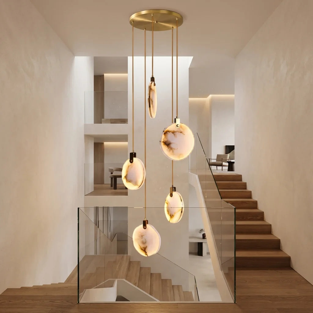 Marble Entryway Chandelier