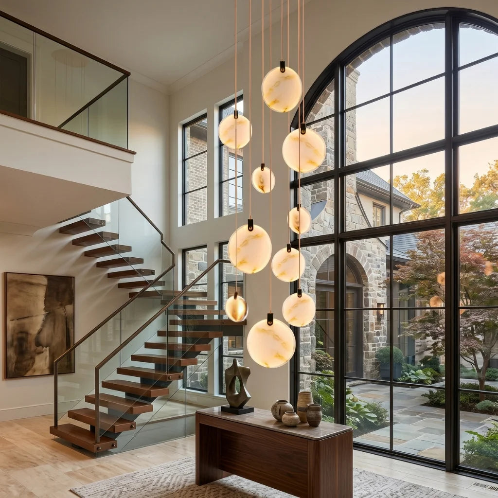Marble Entryway Chandelier