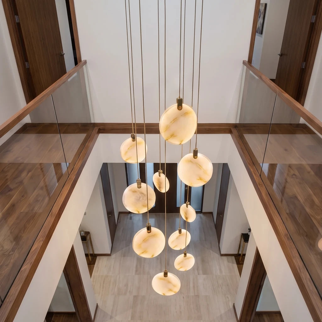 Marble Entryway Chandelier