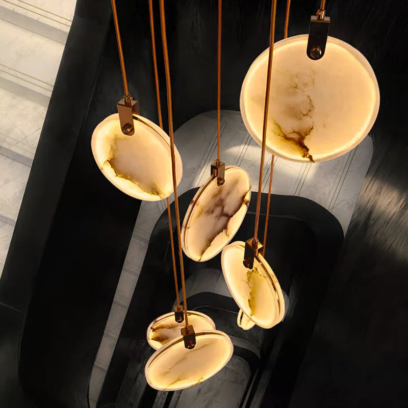 Marble Entryway Chandelier