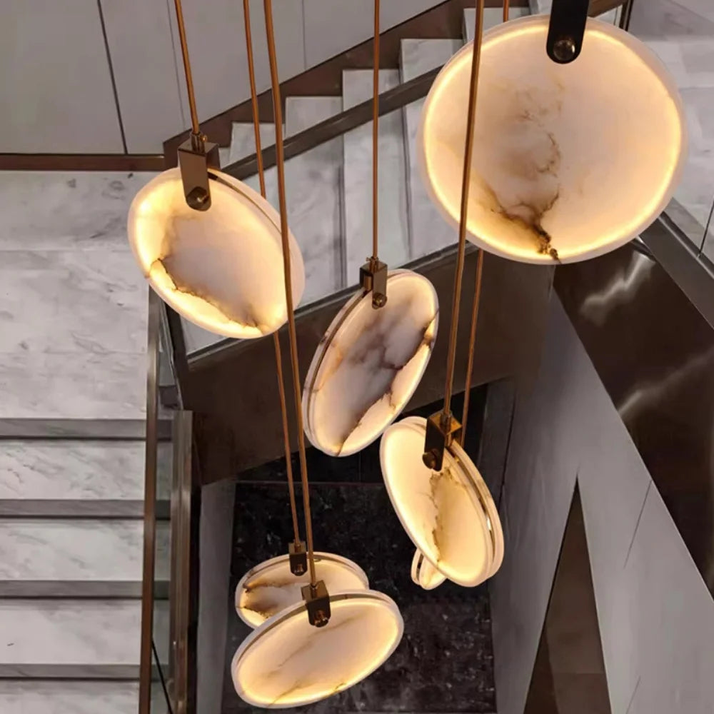 Marble Entryway Chandelier