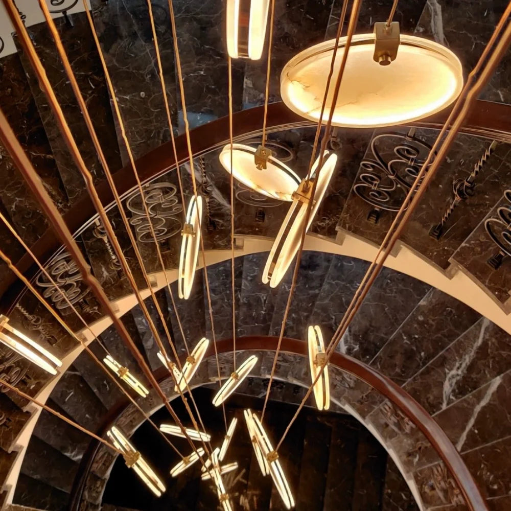 Marble Entryway Chandelier