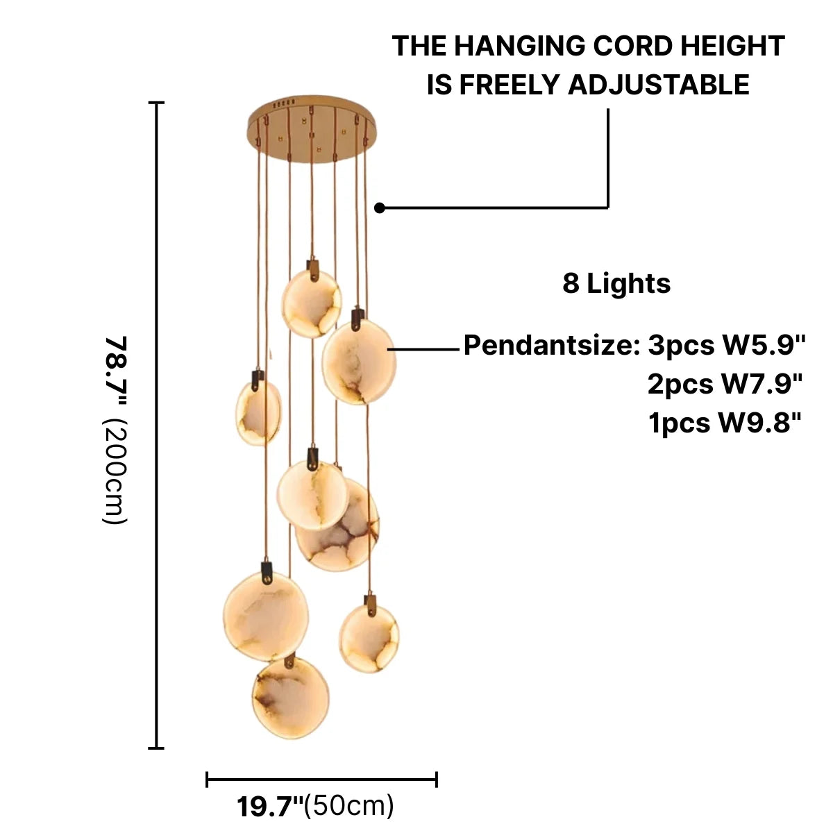 Marble Entryway Chandelier