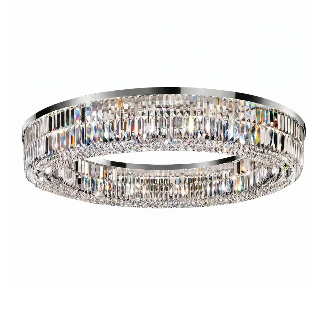 Mirror Ceiling Light – Modern Flush Mount Crystal LED for Living Room ...