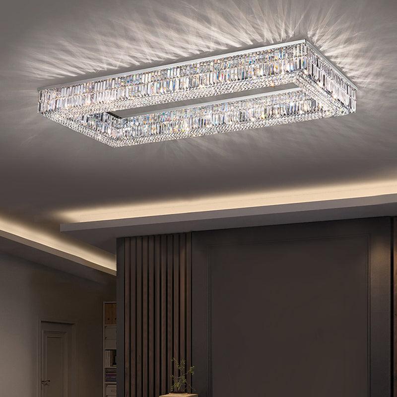 Mirror Ceiling Lamp-Modern Living Room Decor Crystal Light