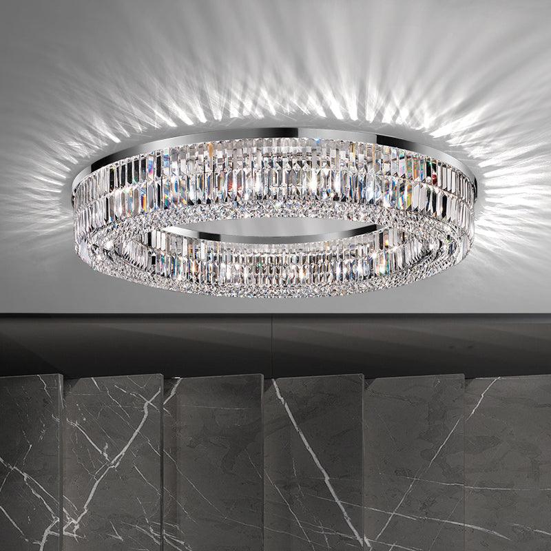 Mirror Ceiling Lamp-Modern Living Room Decor Crystal Light