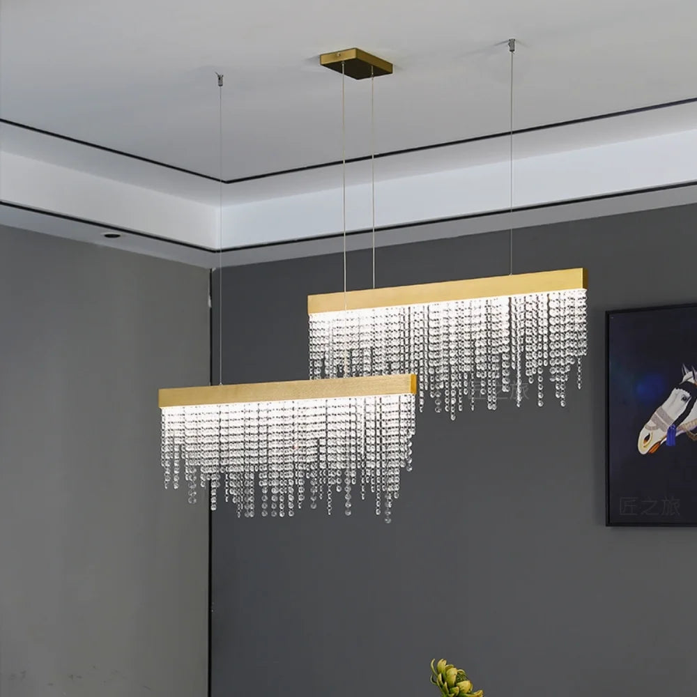 Mist Chrome and Crystal Chandelier