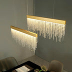 Chrome and Crystal Chandelier