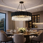 Modern chandelier light fixture for elegant living room decor