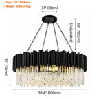YOOGEE statement chandelier for dining room and foyer lighting